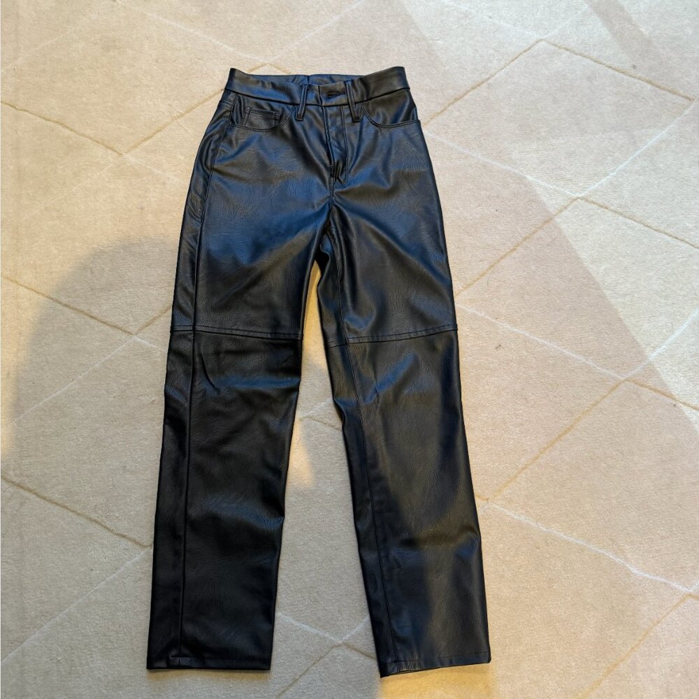 Good American Better Than Leather Good Boy Pants Black